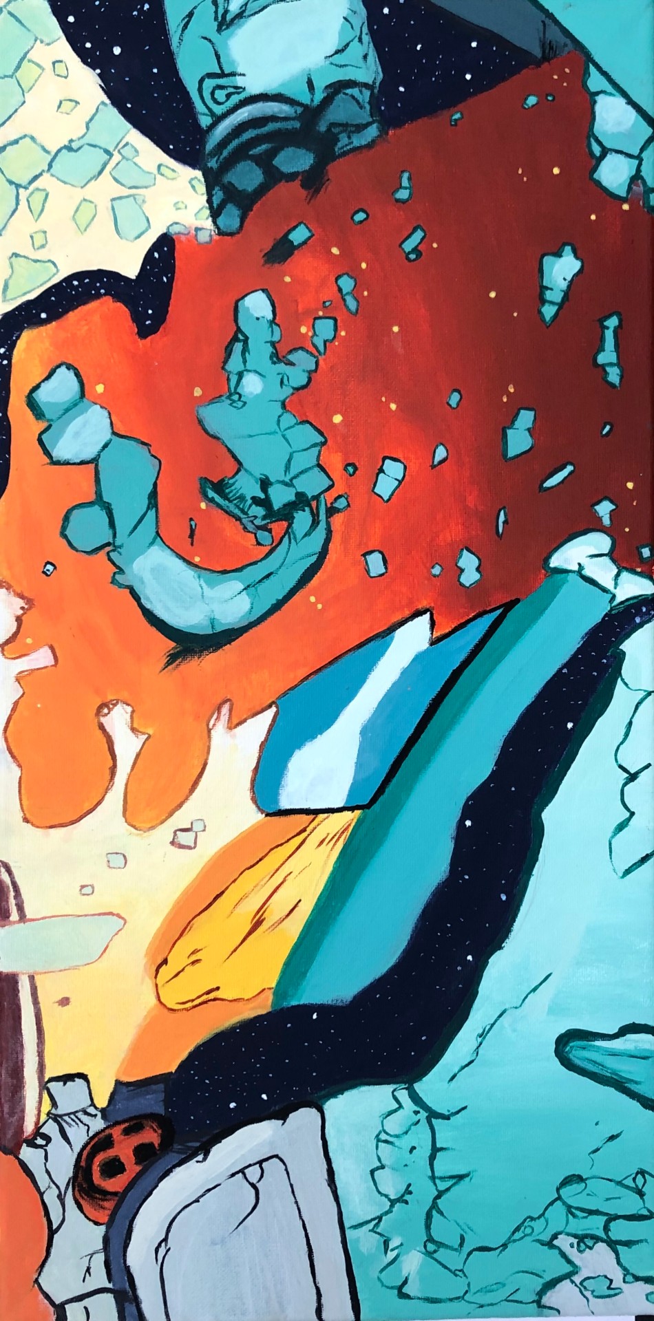 "Calamity" Sahanna A. Acrylic on Canvas 8th, FAMS NFS