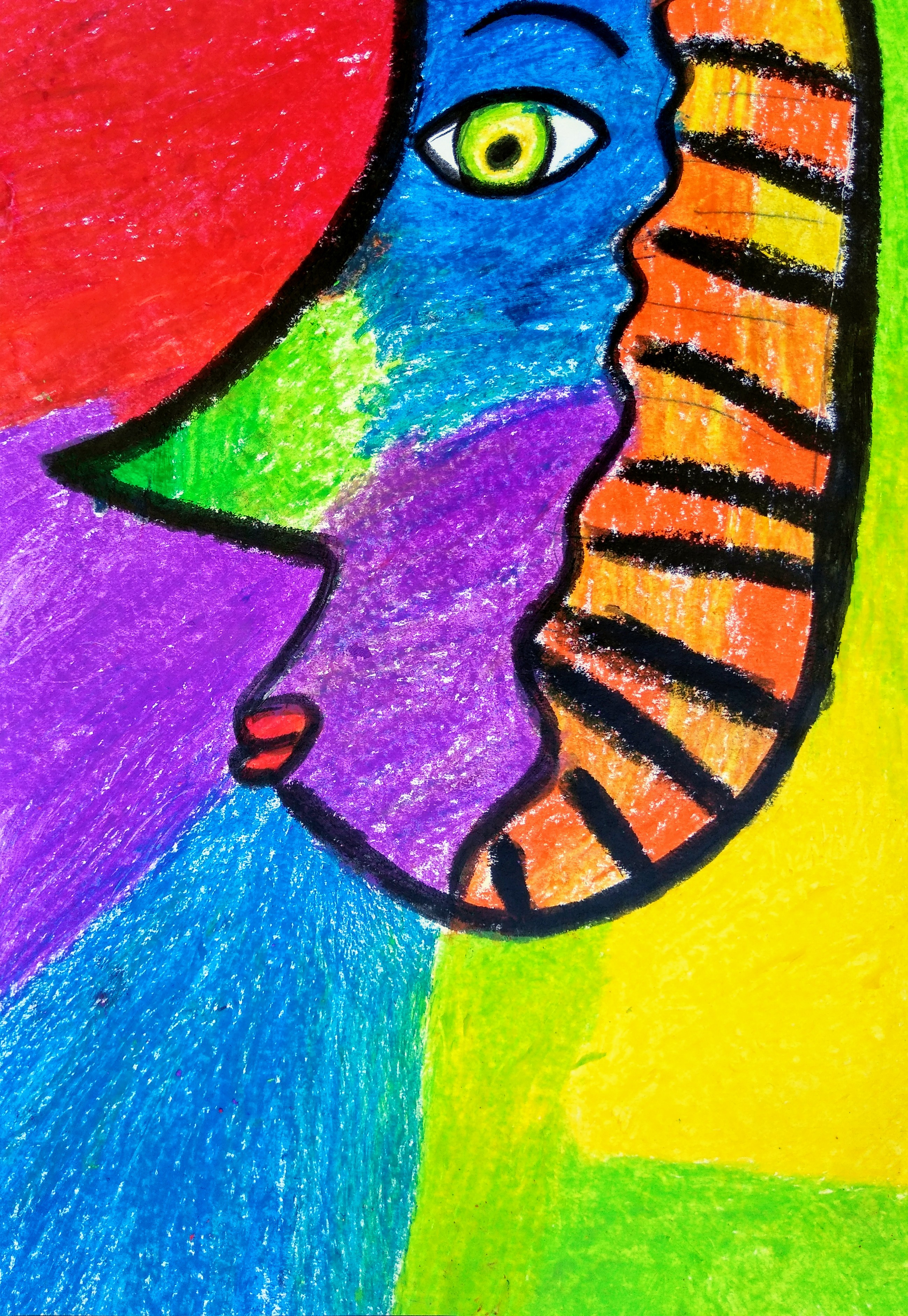 "Untitled" Addisyn Anderson Oil pastel & tempera stick 3rd Barrie NFS