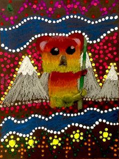 "Colorful Koala," Aubrey Keller, Mixed Media, 3rd, Luther, NFS
