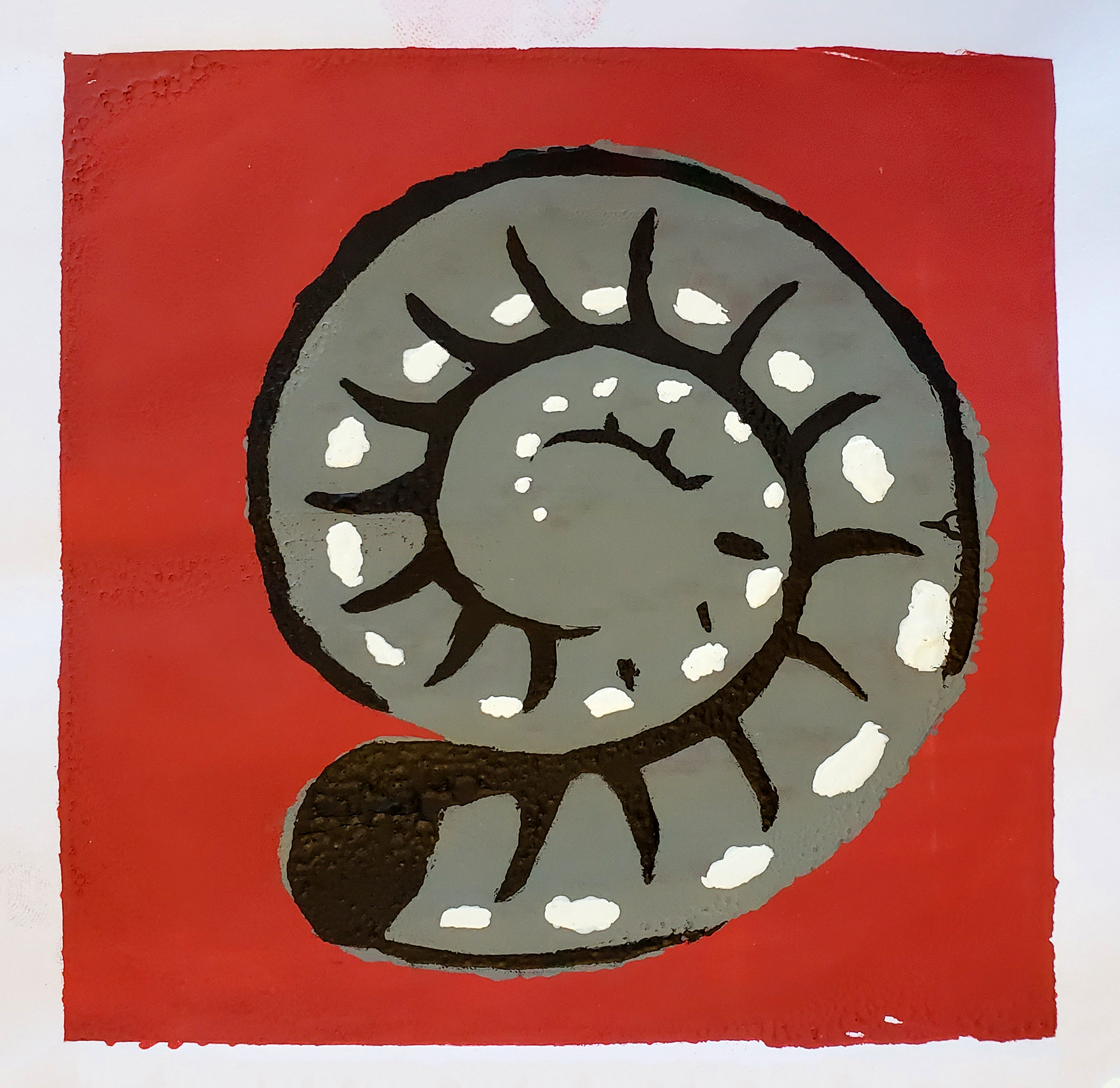 "Fossilized Lake" Cameron B. Screen Print 8th, FAMS $30