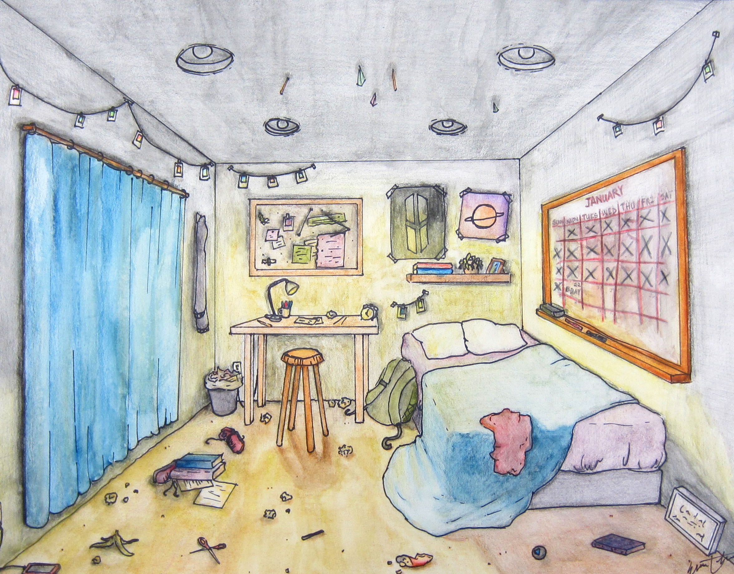 “Left for Supper” Evanna T. Watercolor 7th, FAMS $40