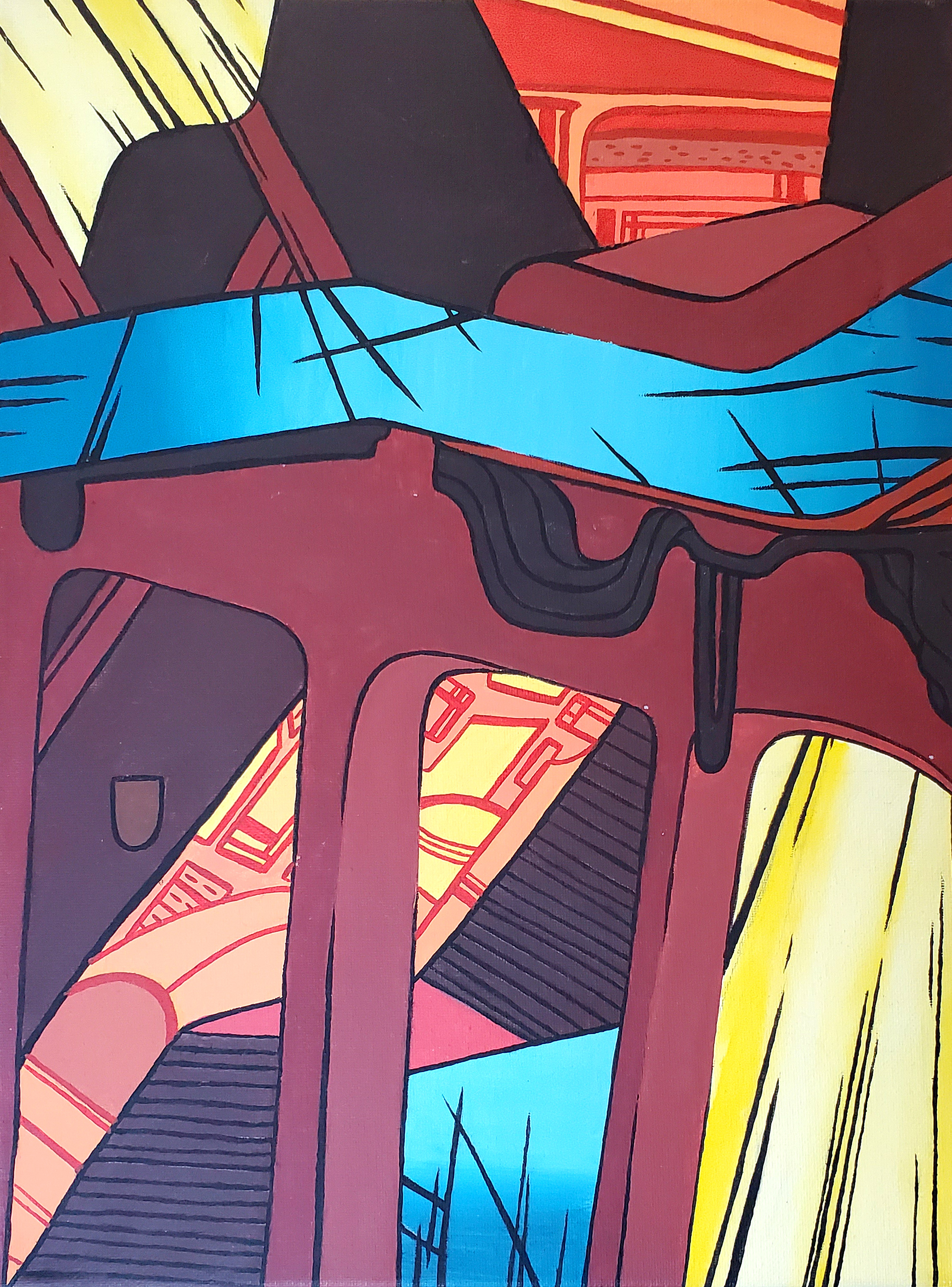 "Stairmageddon" Alison G. Acrylic on Canvas 8th, FAMS $70