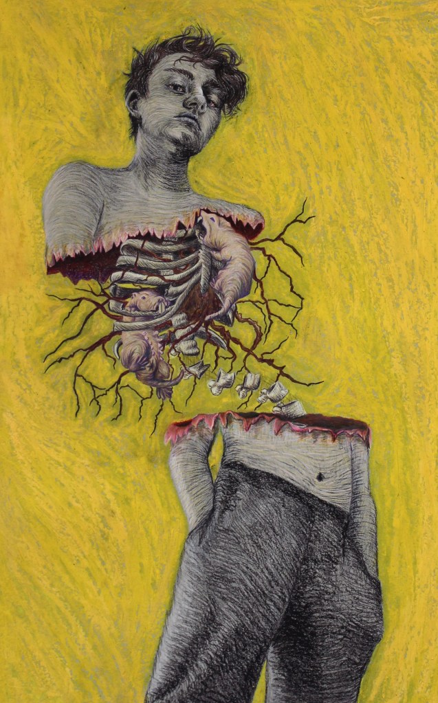 "Dysphoria" Emerson Hansell Mixed Media 11th, FAHS $250