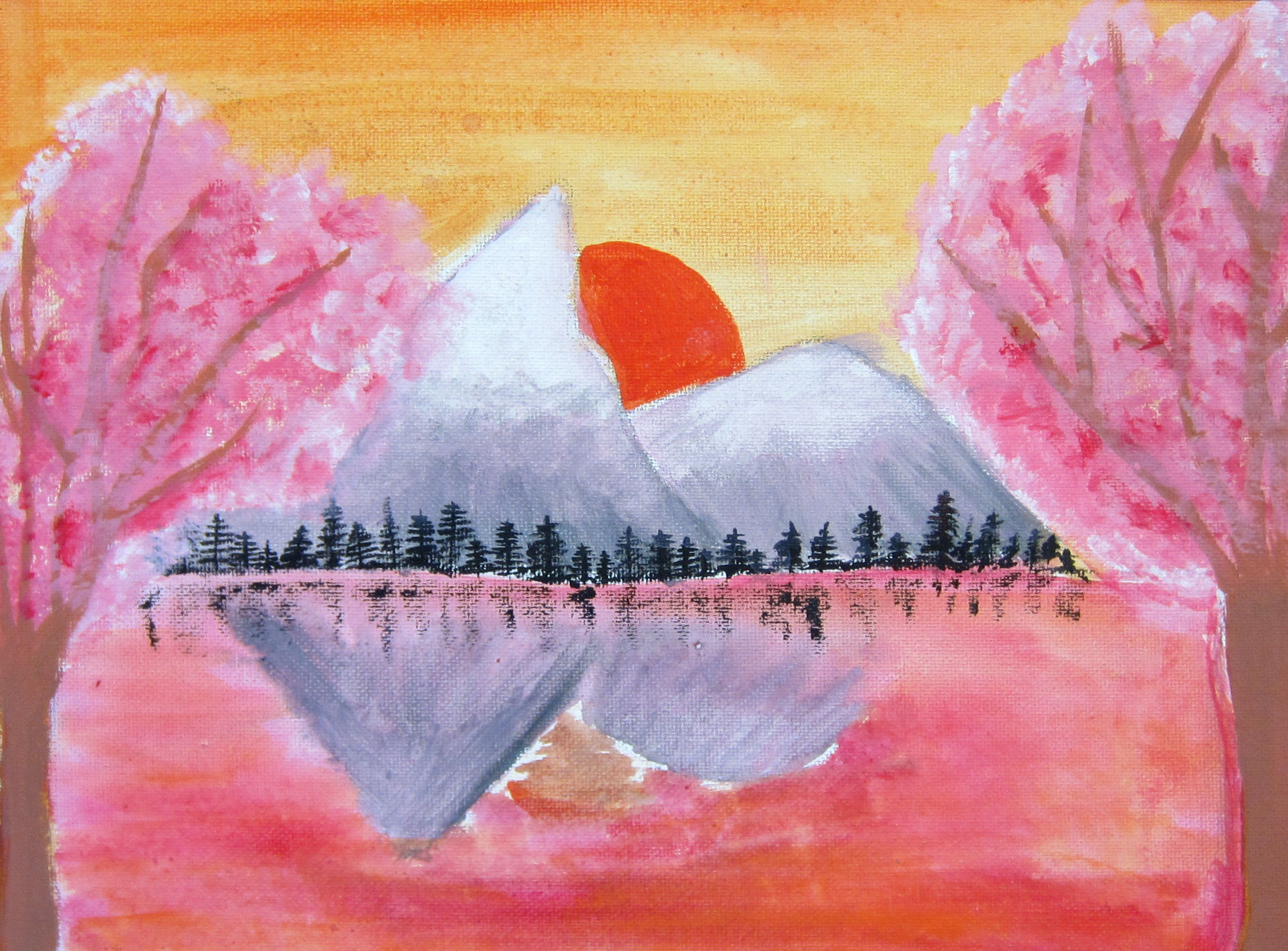 “Cherry Blossom Sunset” Kaylianna N. Acrylic 7th, FAMS NFS