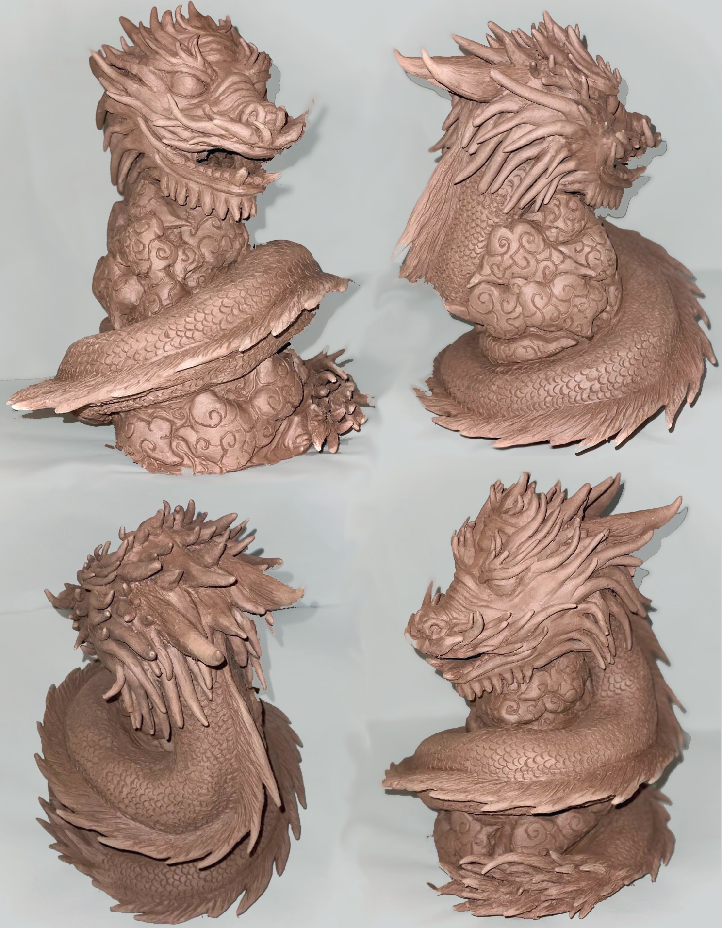 "Chinese Dragon" Maggie Behlke Unfired Red Clay 12th Grade, FAHS NFS