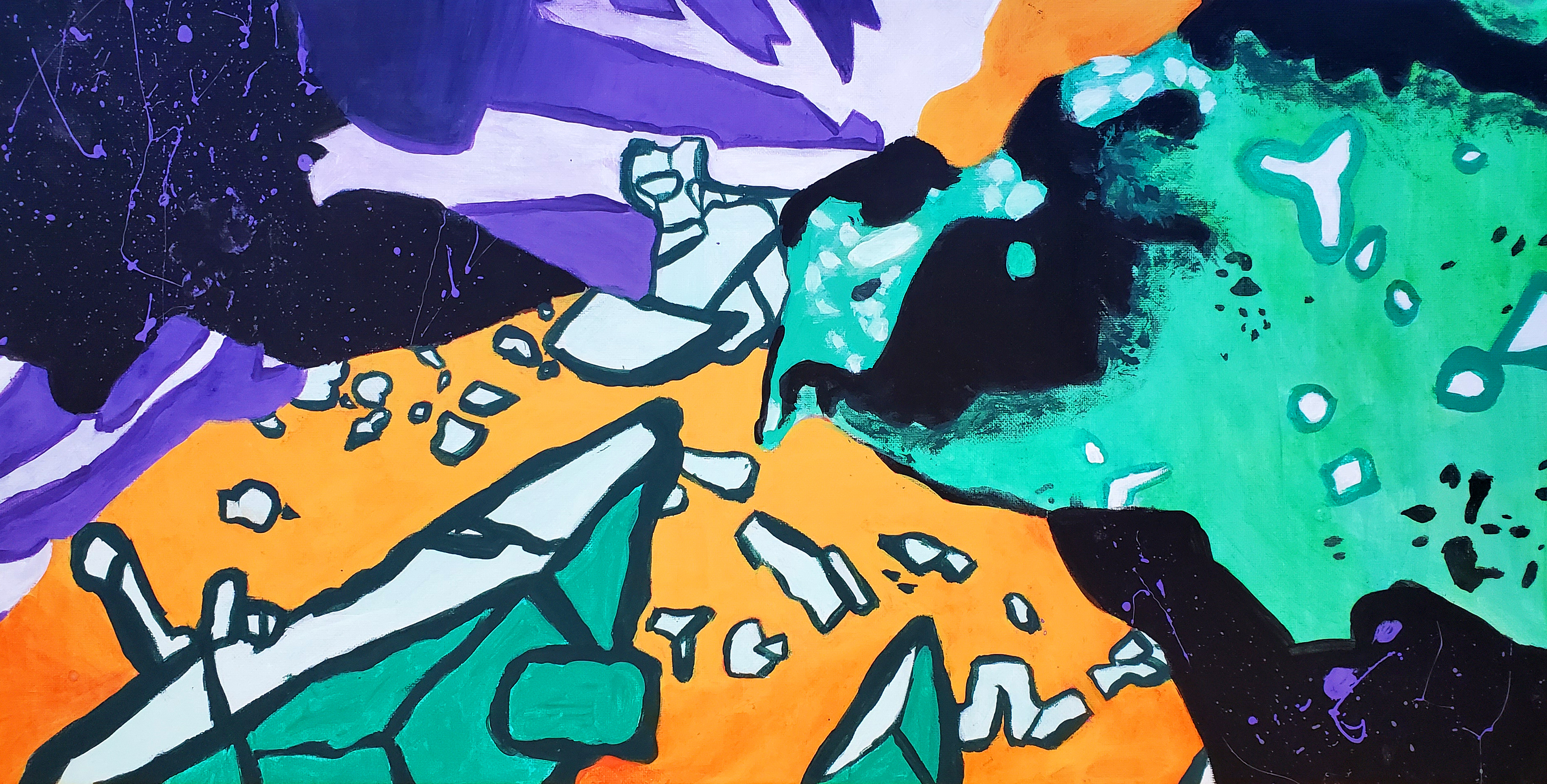 "Untitled" Nevena N. Acrylic on Canvas 8th, FAMS NFS