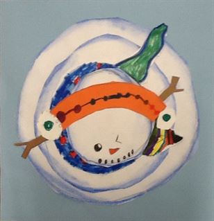 "Snowy the Snowman," Weston Henze, Mixed Media, 1st, Luther, $405