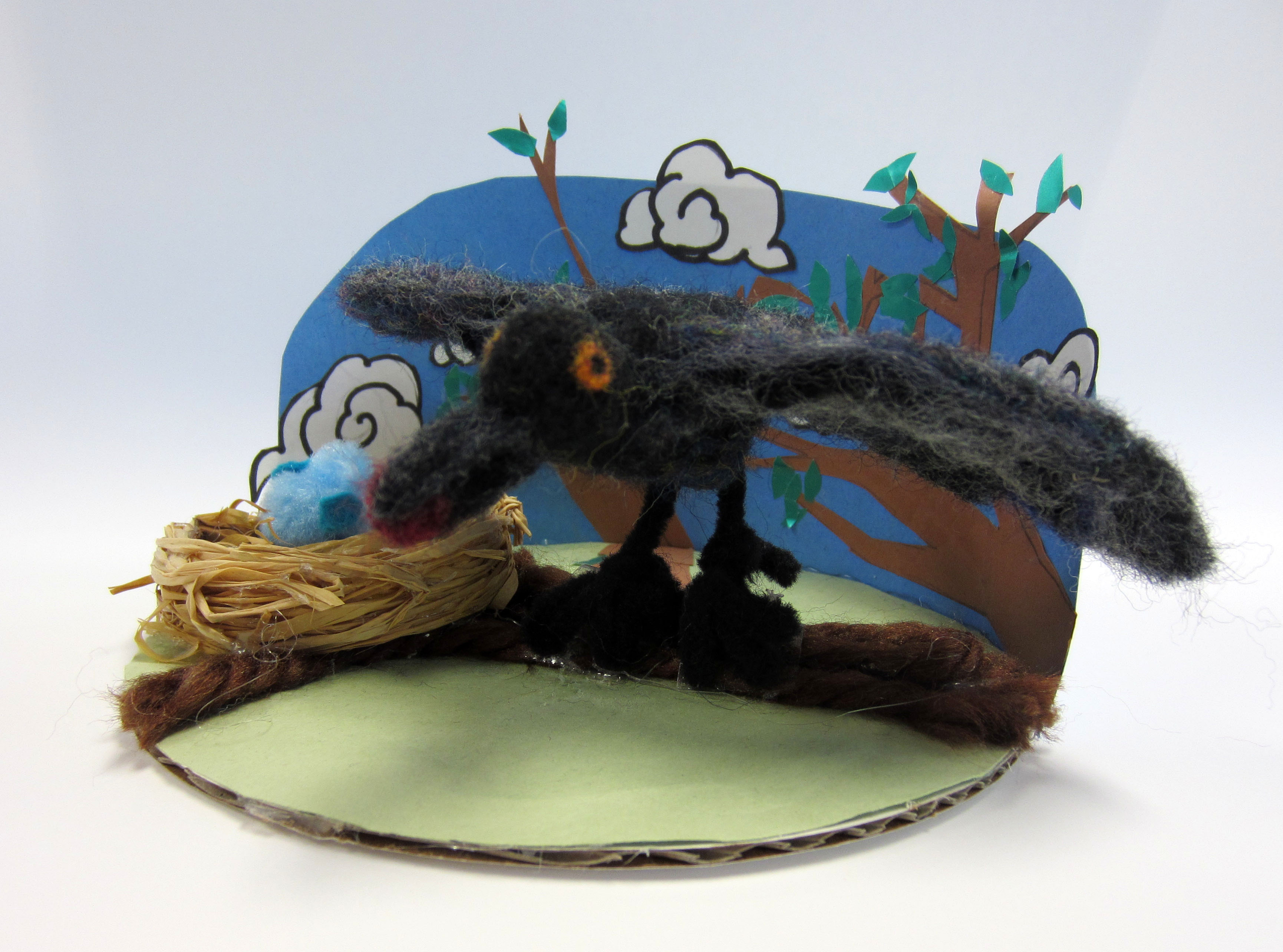 “Crows Call” Willow S. Fibers and Mixed-Media 7th, FAMS NFS.