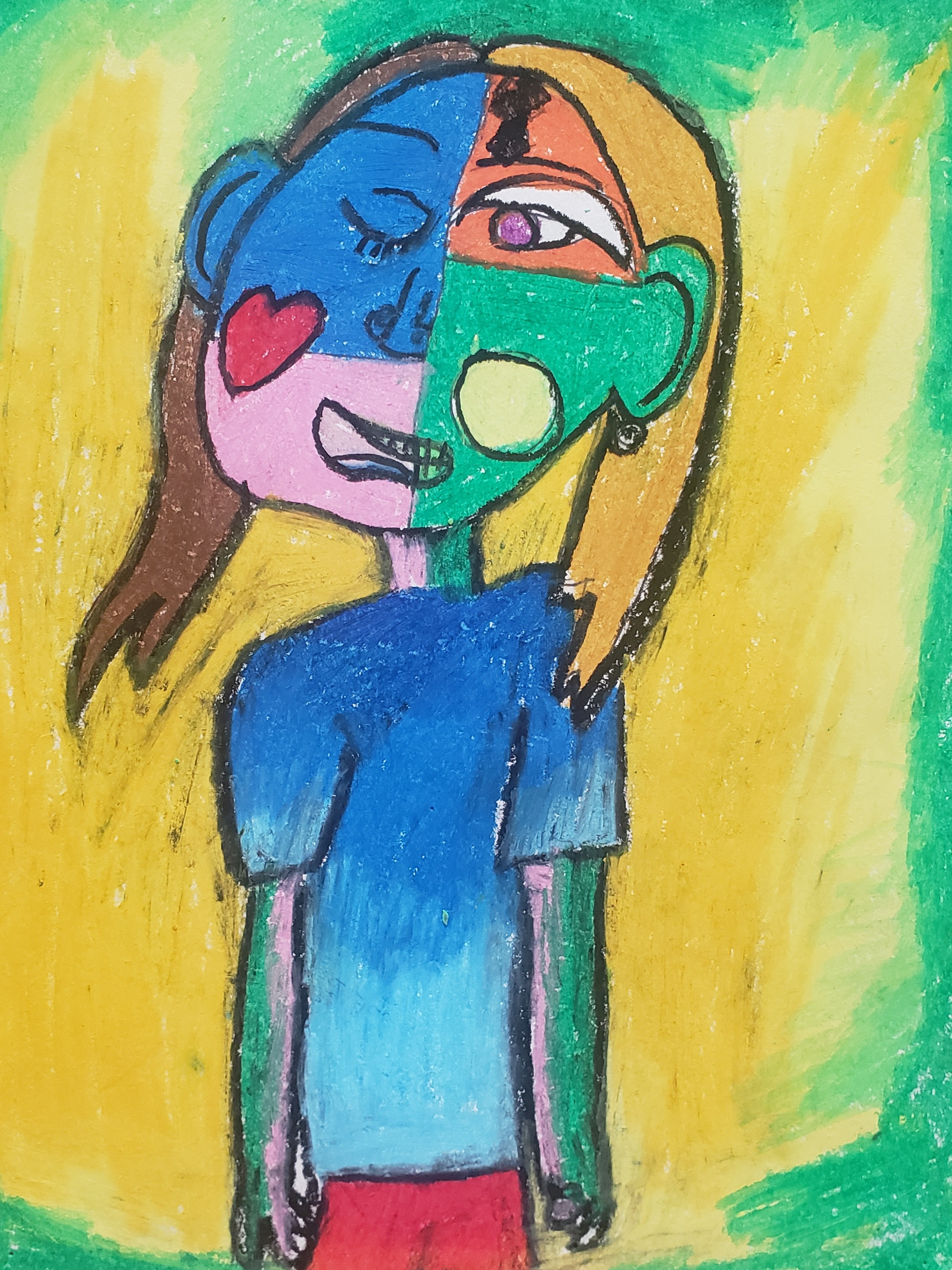 "Multiple Emotions", Sophia Bowie, Oil Pastel, 3 Rockwell, $20