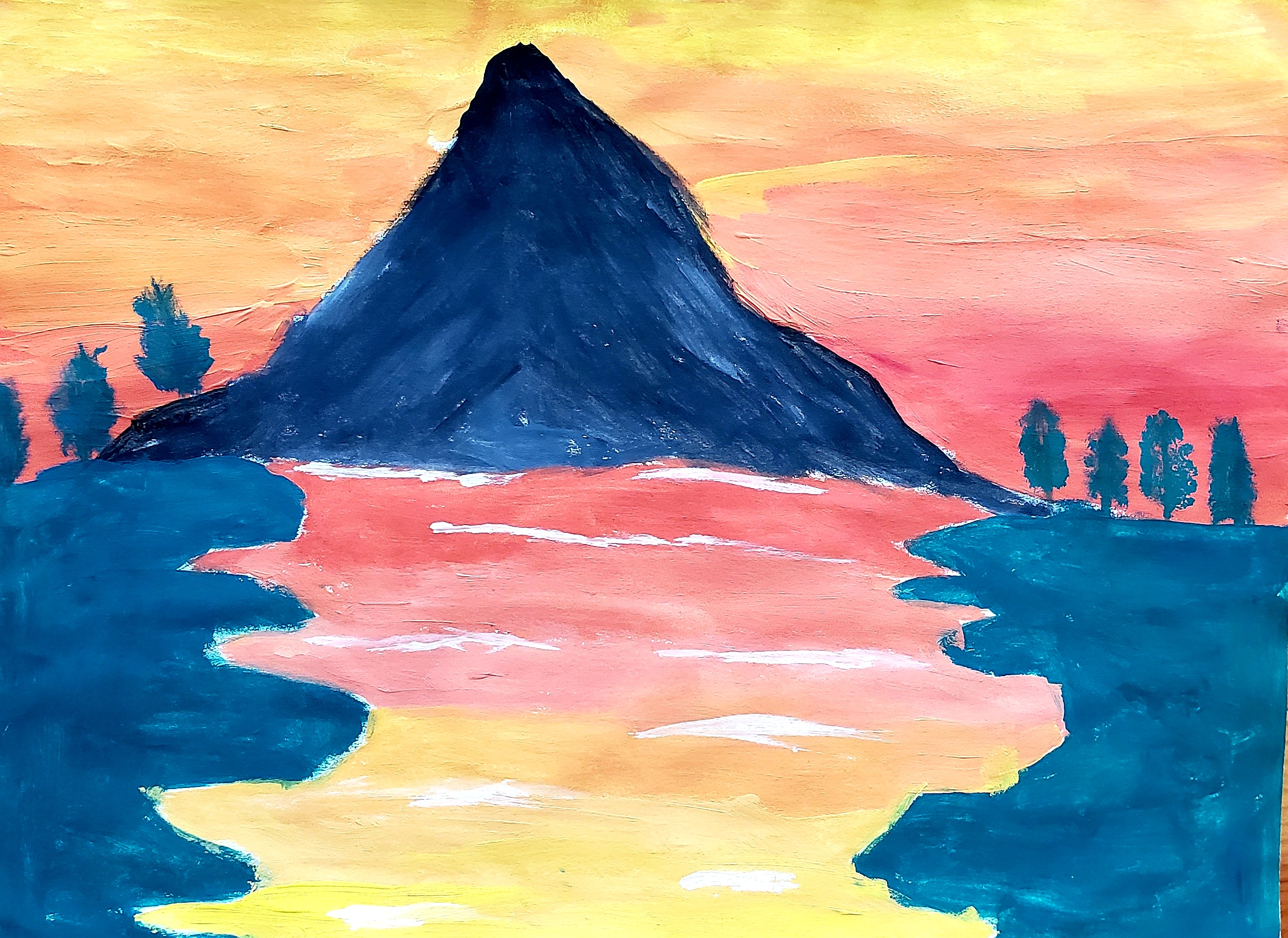 "Reflections of Happiness", Kinley Wargolet, Tempera, 5 Rockwell, $30