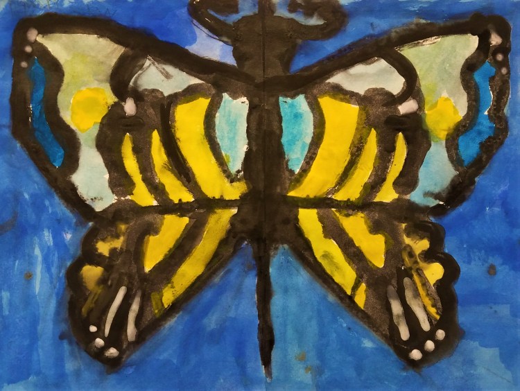 "Butterfly", Roman Zimmerman, Watercolor, 1 Luther, NFS