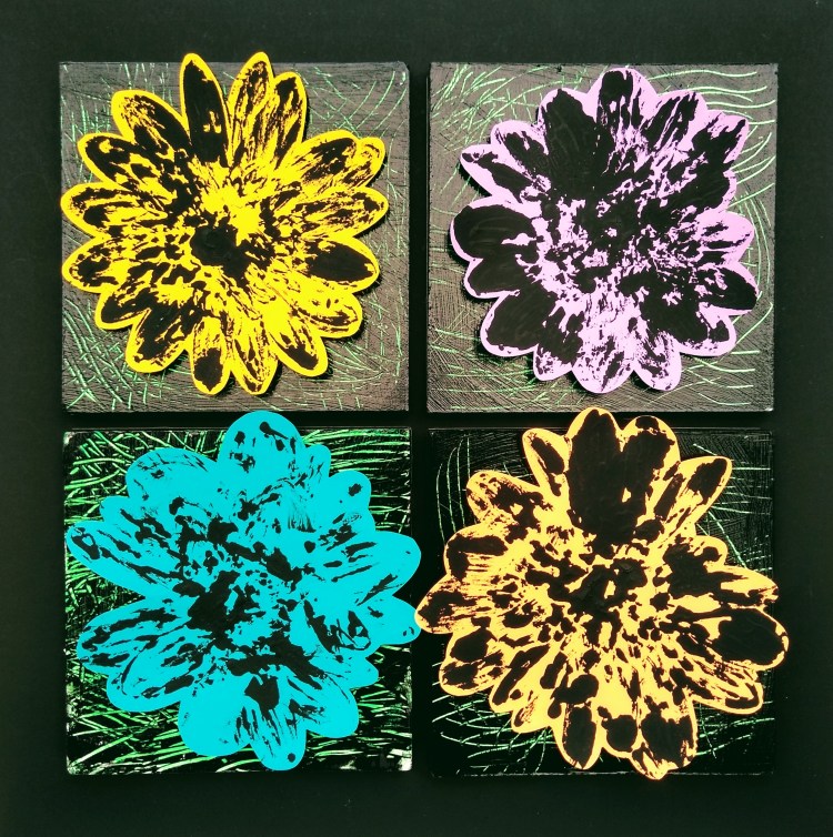 "Flowers Bring Joy," Emilia Weiser, Monoprint & Foam board, 1 Barrie, NFS