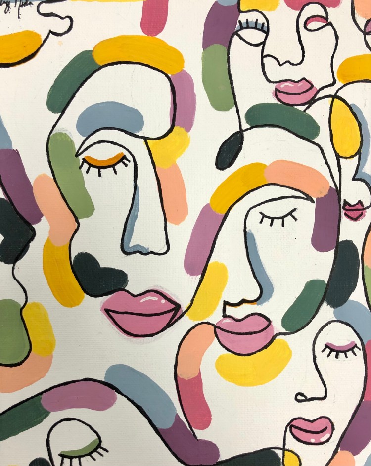 "Paint My Voice" Aubrey Meacham, Acrylic Paint on Canvas, 8 FAMS, NFS