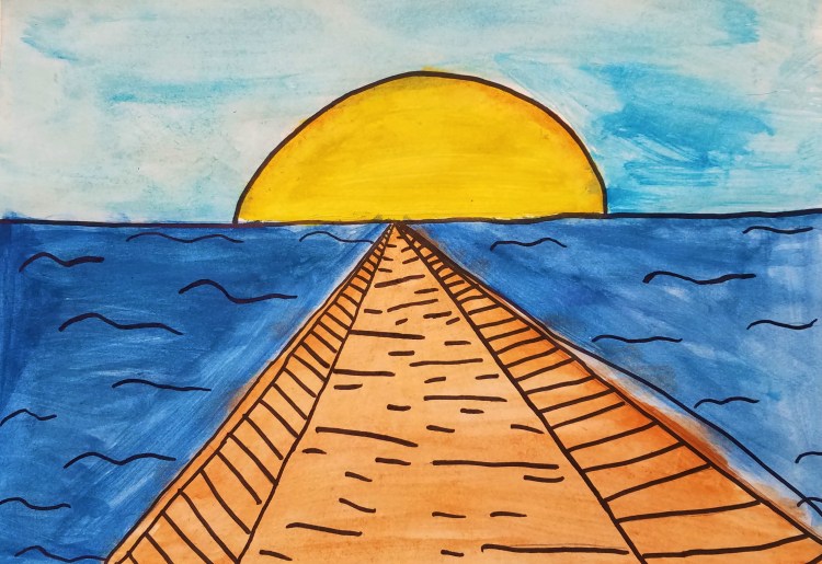 "The River", Alina Bolanos, Watercolor, 4 Luther, $30