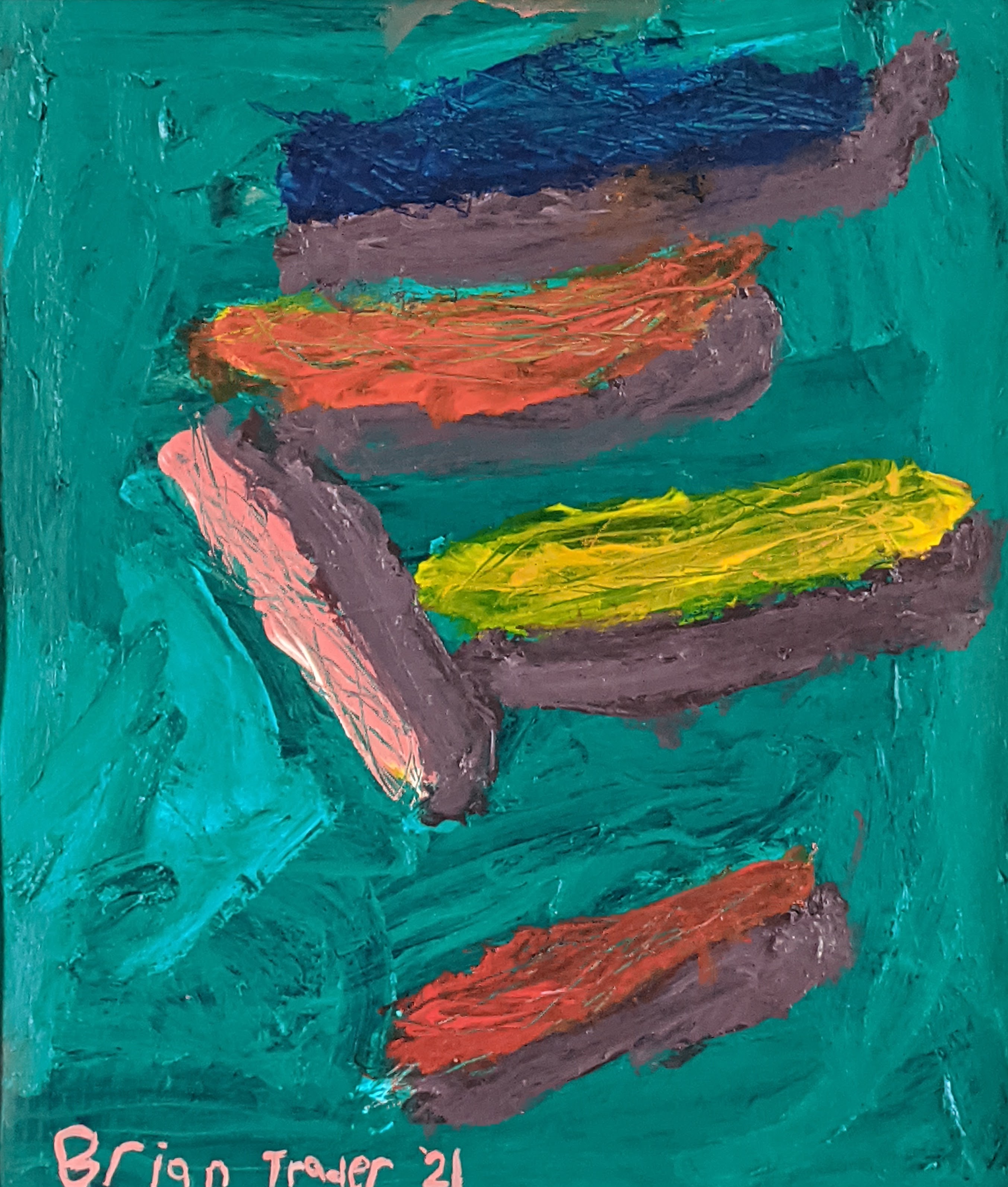 "Brian's Mark on the World," Brian Trader, Acrylic on Canvas, 12 FAHS, NFS