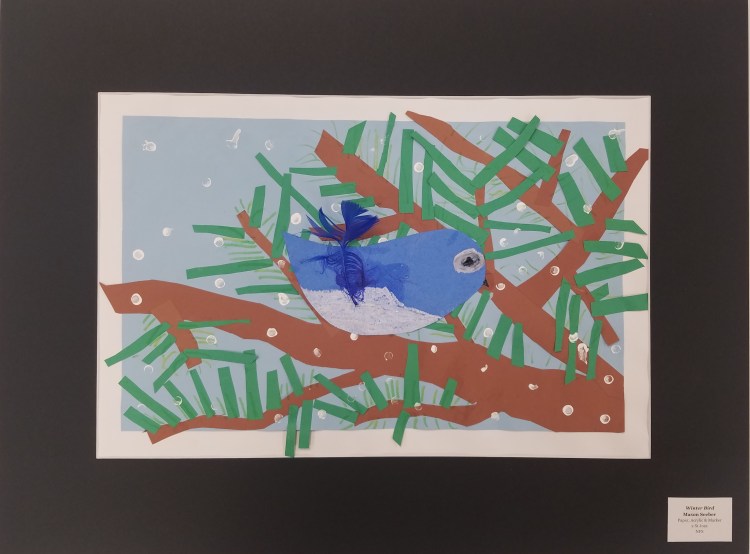 Winter Bird, Mason Seeber, Paper, Acrylic _ Marker, 2, St Joes, NFS