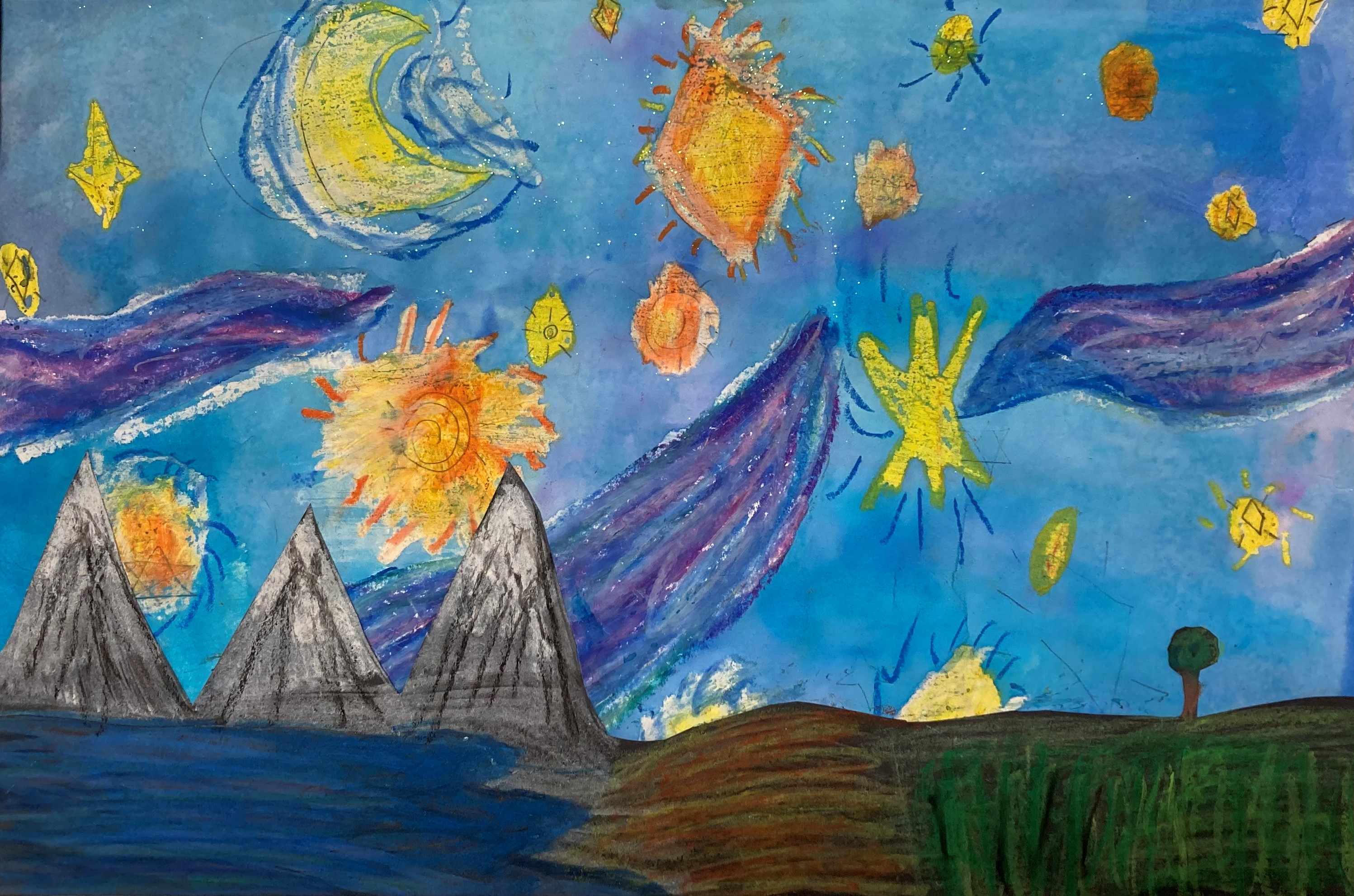A Lovely Space, Savannah Welke, Mixed Media, 2nd Grade, Luther, NFS