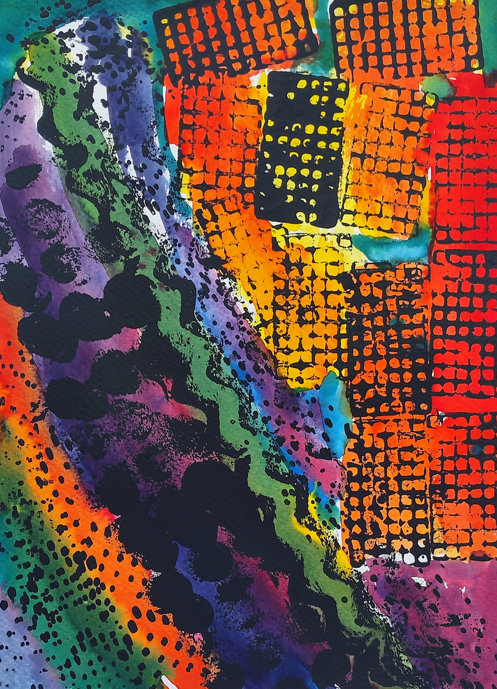 "Untitled", Bennett Zamani, Mixed media, Kindergarten, Barrie, NFS.