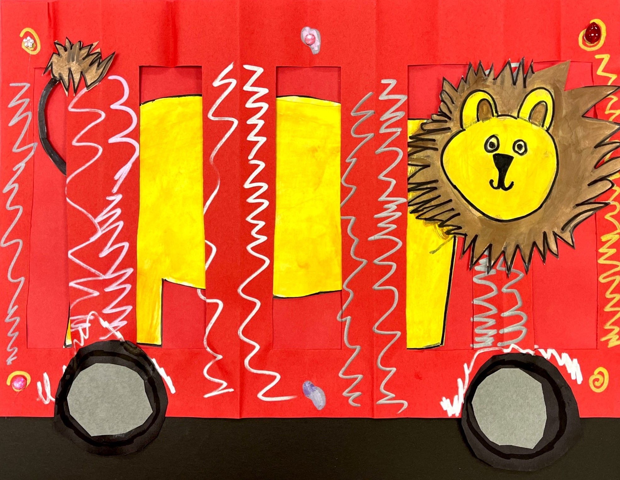 Follow Me to the Circus, Julia Droster, Tempera and Paper, St Joseph, Kindergarten, NFS
