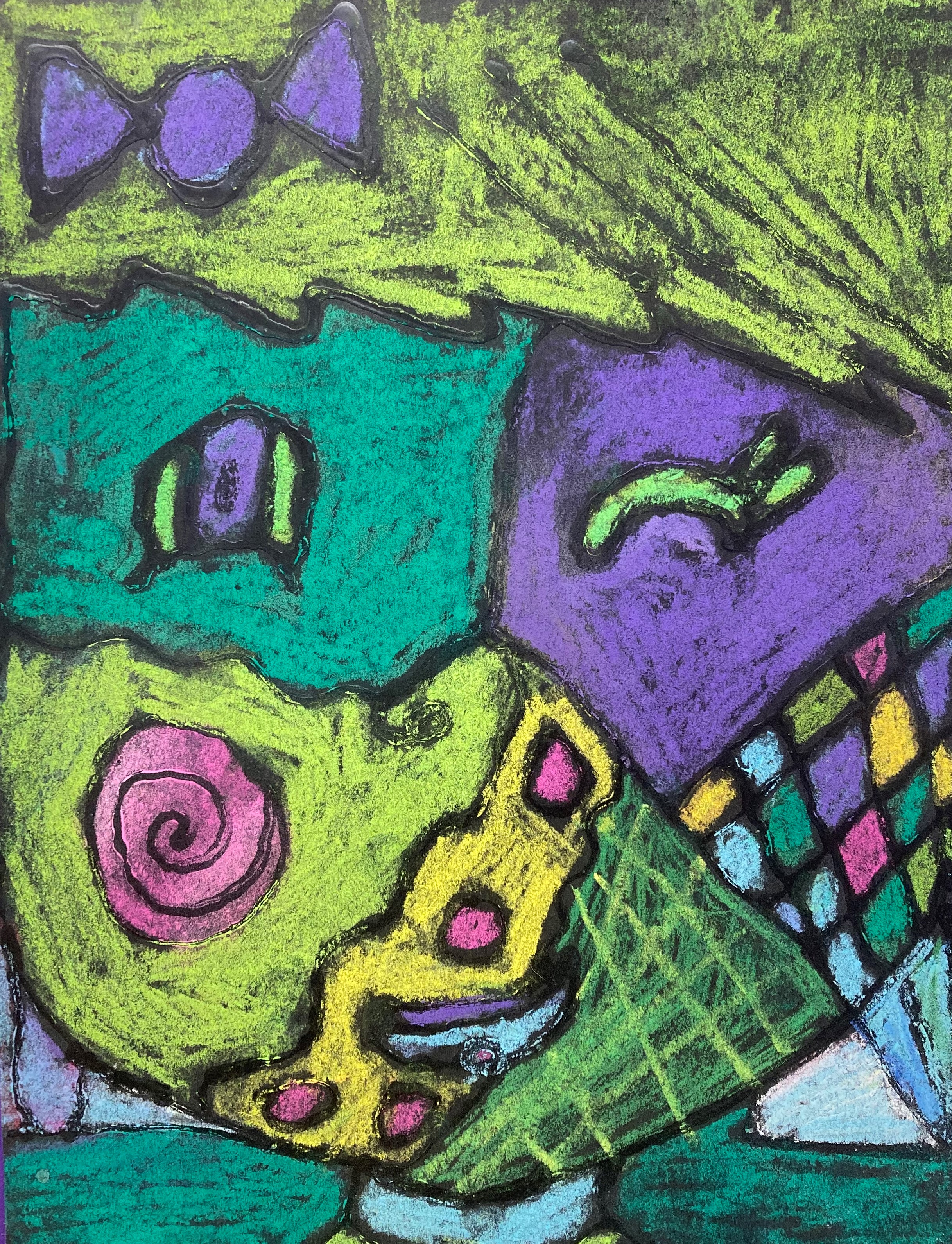 Me on the Inside, Cleo Knapp, Mixed Media, 3rd Grade, Luther, NFS