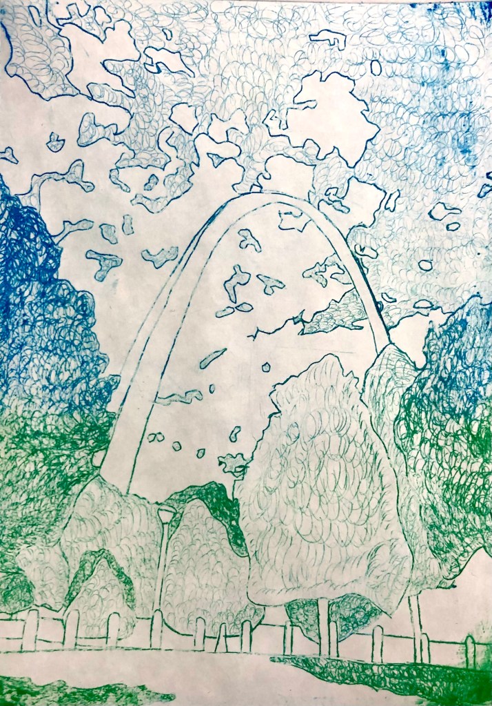 "The Arch", Carter Hill, Intaglio Printmaking, 8, FAMS