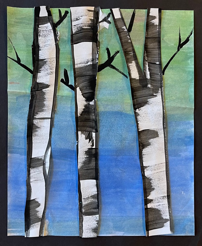 "Winter Forest," Jayden Hibbs, 2, Mixed Media, Purdy