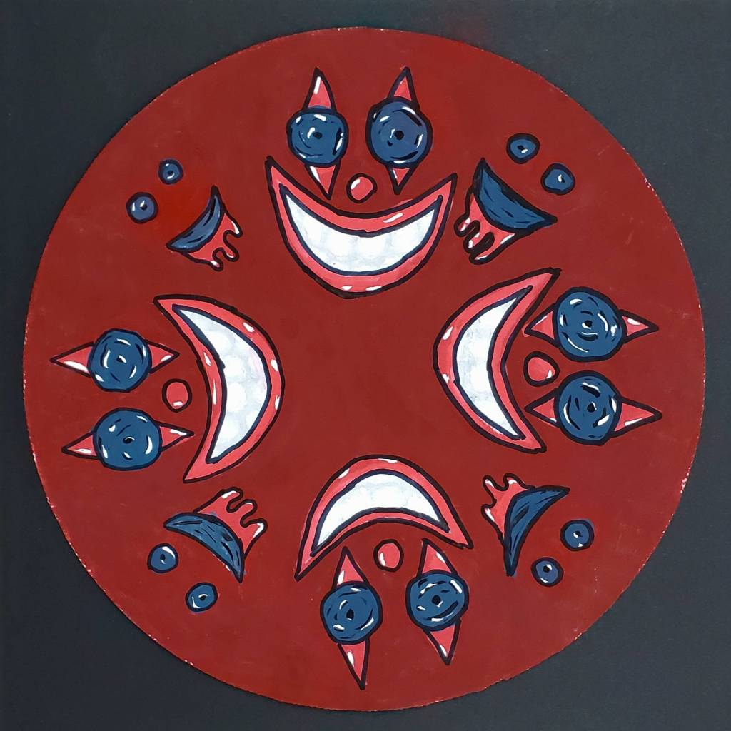 "Send in the Clowns", Kyndal Jones, 6, Tempera, FAMS