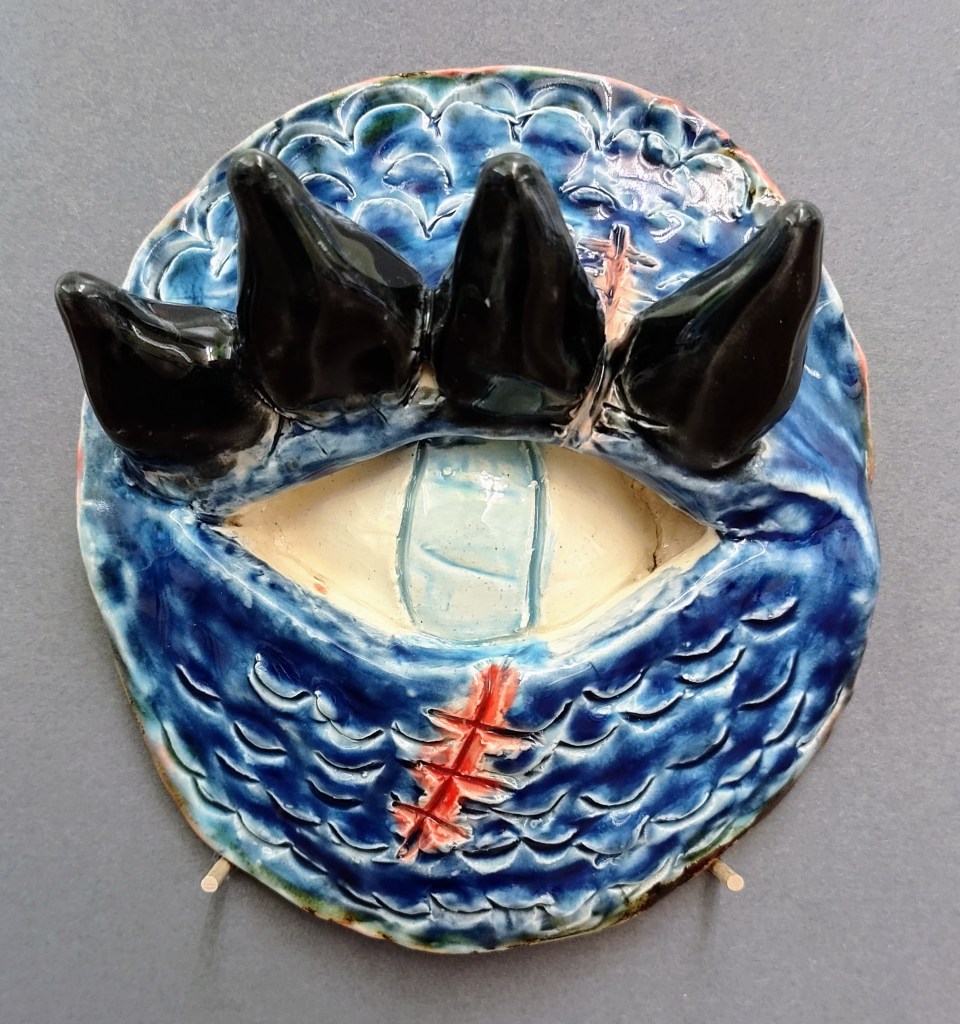 "Sneaking Around the Sea," Michael Allie, 4, Ceramic, Barrie