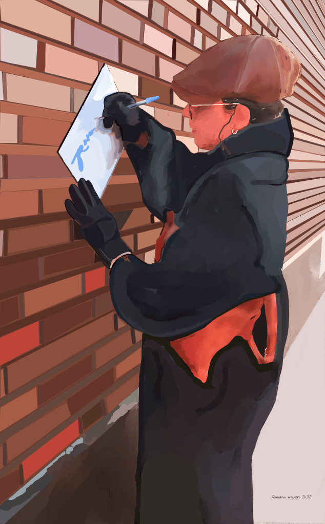 "Recreation of Portrait by Robert H. McNeil," Jennacee Wudtke, 9 FAHS, Adobe Photoshop Digital Print, Mr. Korb.