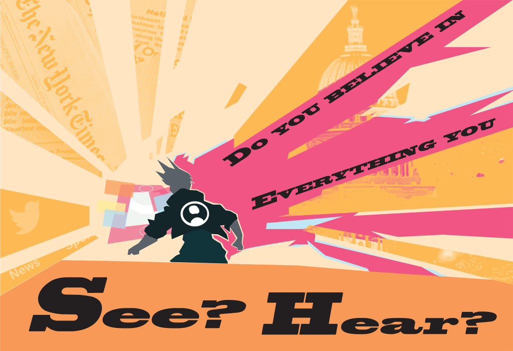 "Do You Believe Everything," Angel Hernandez Cruz, 10th Grade, Digital Illustration - Adobe Suite, FAHS