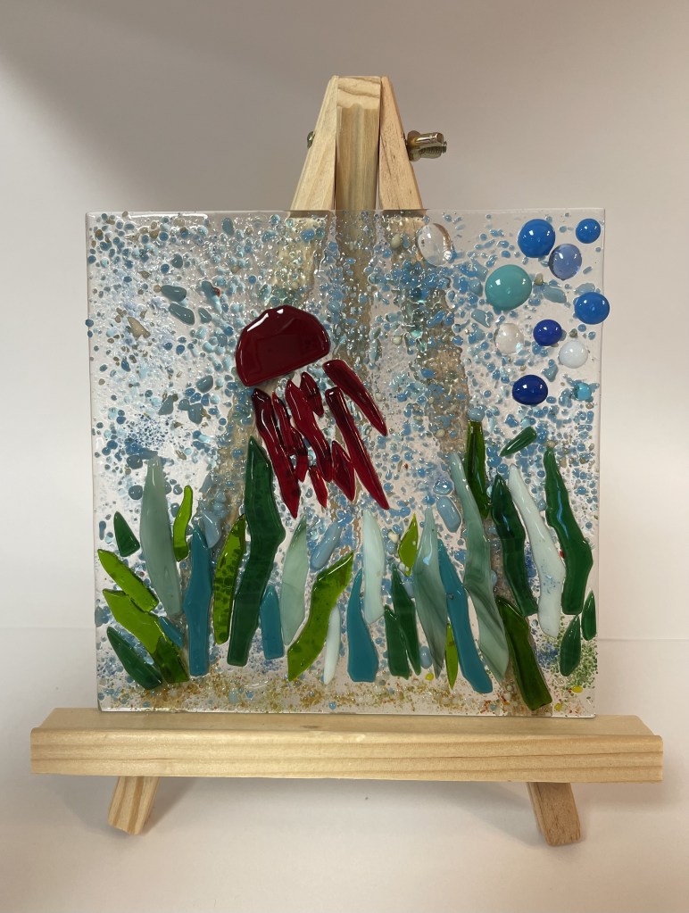 "Escape From Reality," Alanna Martin, Fused Glass, 5th Grade, Purdy, $50
