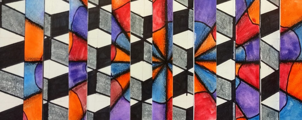"Confusion", Lucas Kienbaum, Agamograph / mixed media, 4th Grade, Barrie, NFS.
