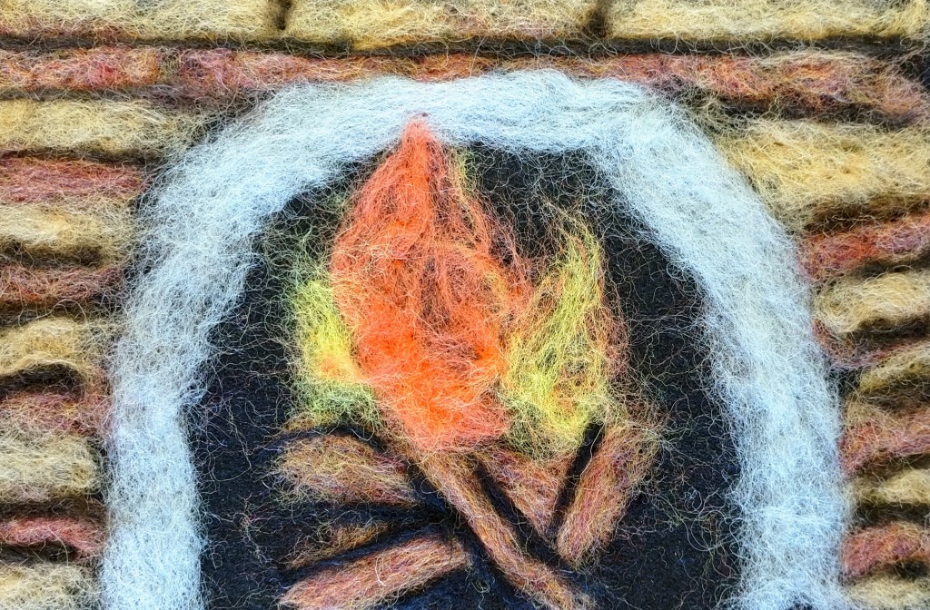 "The Cozy Flames", Mallory Fast, Needle felting, 4th Grade, Barrie, $40.