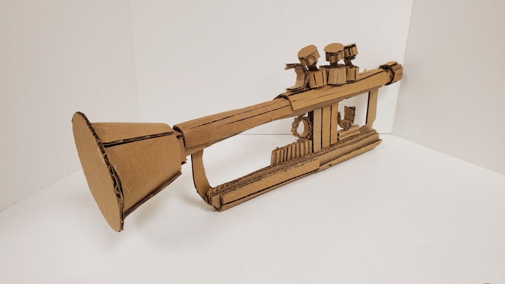 "Cardboard Trumpet," Noah Yang, Cardboard, 8th Grade, FAMS, NFS