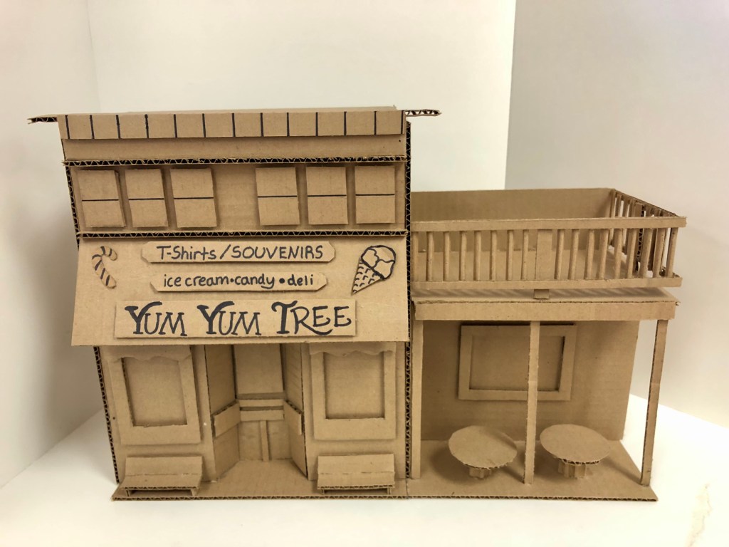 "Yum Yum Tree," Olivia Chapman, Cardboard Sculpture, 8th Grade, NFS