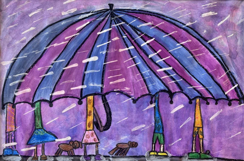 "Rainy," Luke Fredrick, Mixed Media, 1st Grade, Purdy, $15