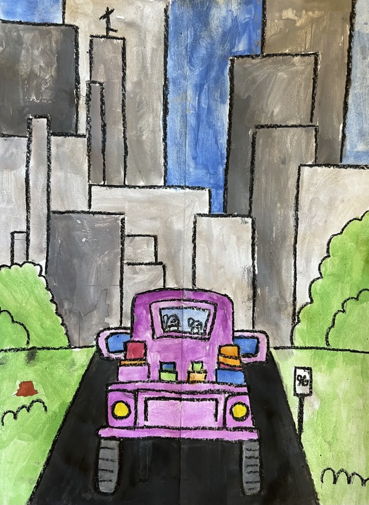 "The Return," Theodore Herrmann, Mixed Media, 2nd Grade, Purdy, NFS