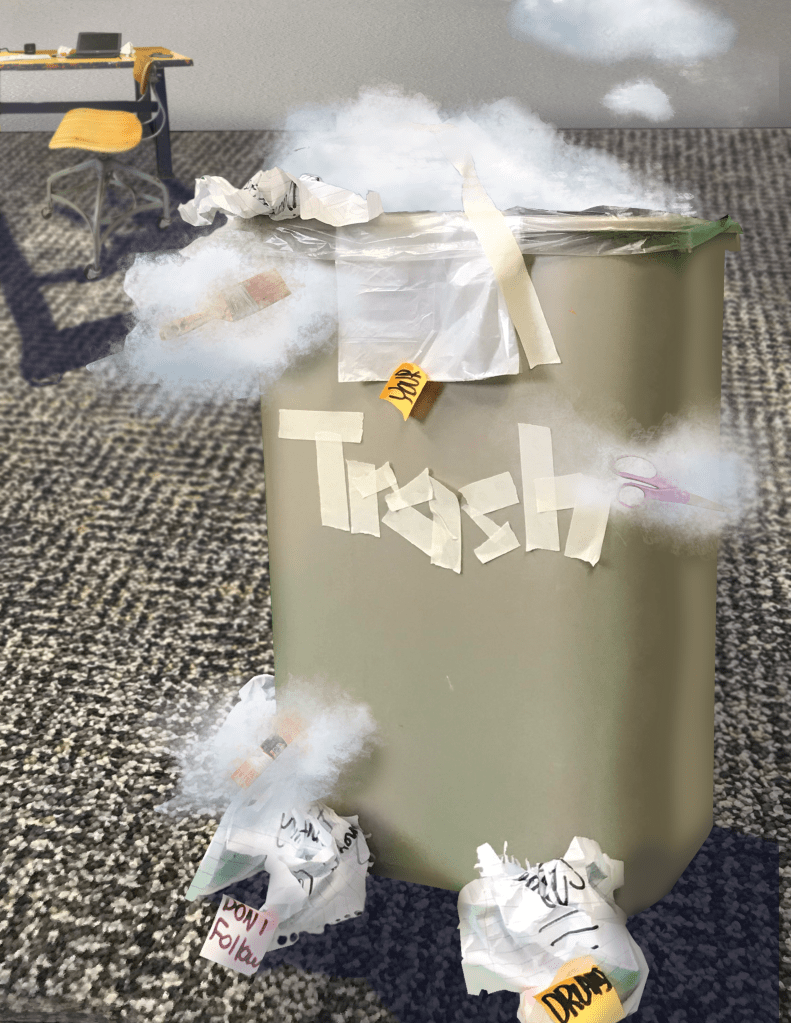 "Trash," Alison Prisk, 12th Grade, Digital Photomontage - Adobe Photoshop, FAHS