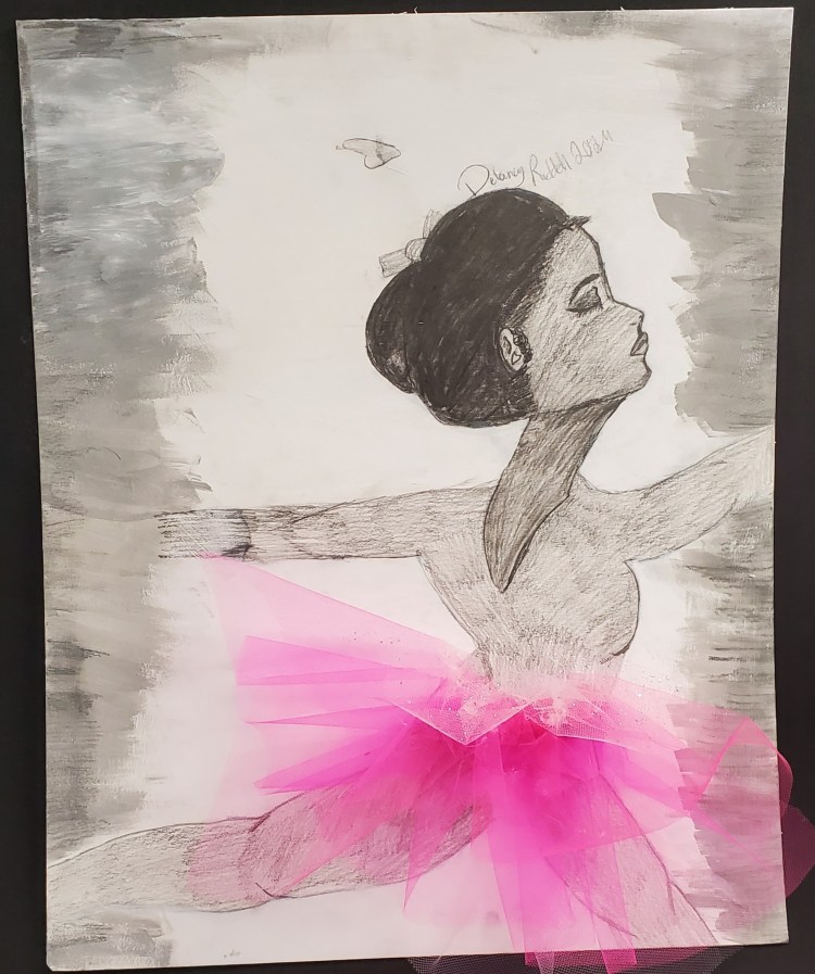 "Focus on What You Love," Delaney Riddell, 5th Grade, Mixed Media, Barrie, $50