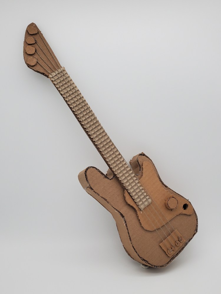 "Bass Guitar," Cate McCalmont, Cardboard & Twine, 8th Grade, FAMS, NFS