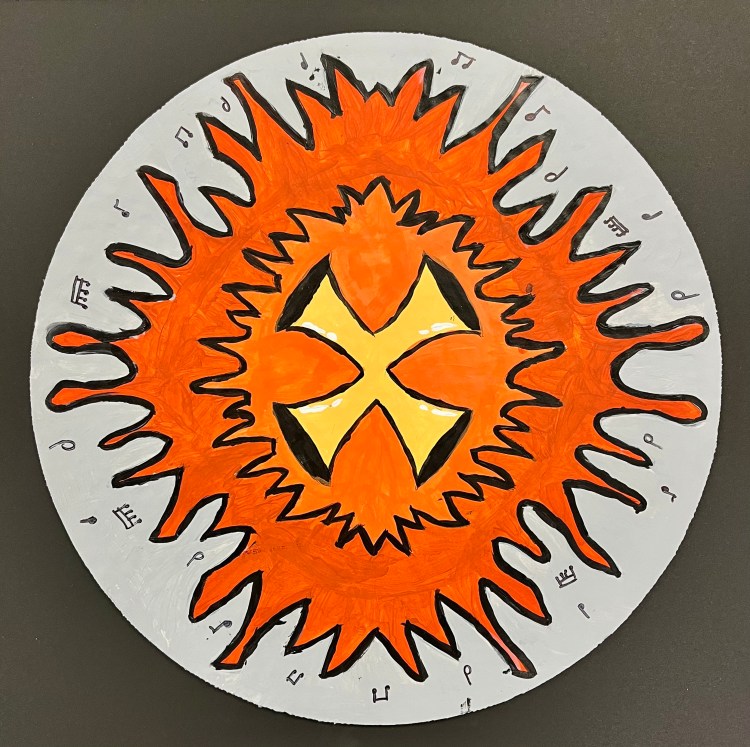 "Blasting the Sound", Charlie Cheek, Acrylic Paint, 6, FAMS, $25