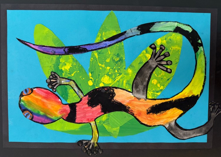 Rainbow Gecko Fip Zuurbier Mixed Media 3 Rockwell NFS