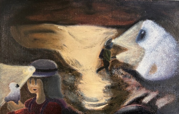 Spelunking Discovery Angel Hernandez Cruz Oil 12 FAHS $105