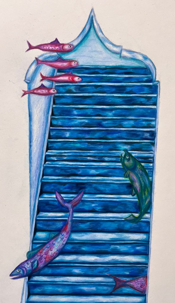 Stairs of the Sea Effie Bump Colored Pencil 9 FAHS NFS
