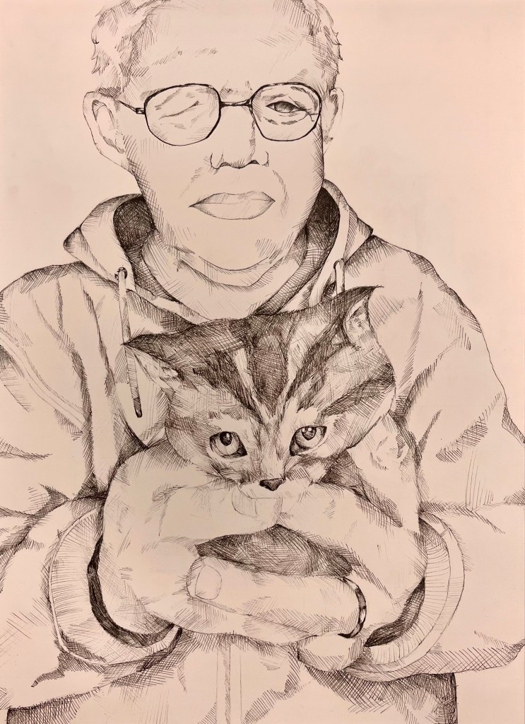 "Grandpa", Lerissa Reu, Pen & Ink, 8, FAMS, NFS