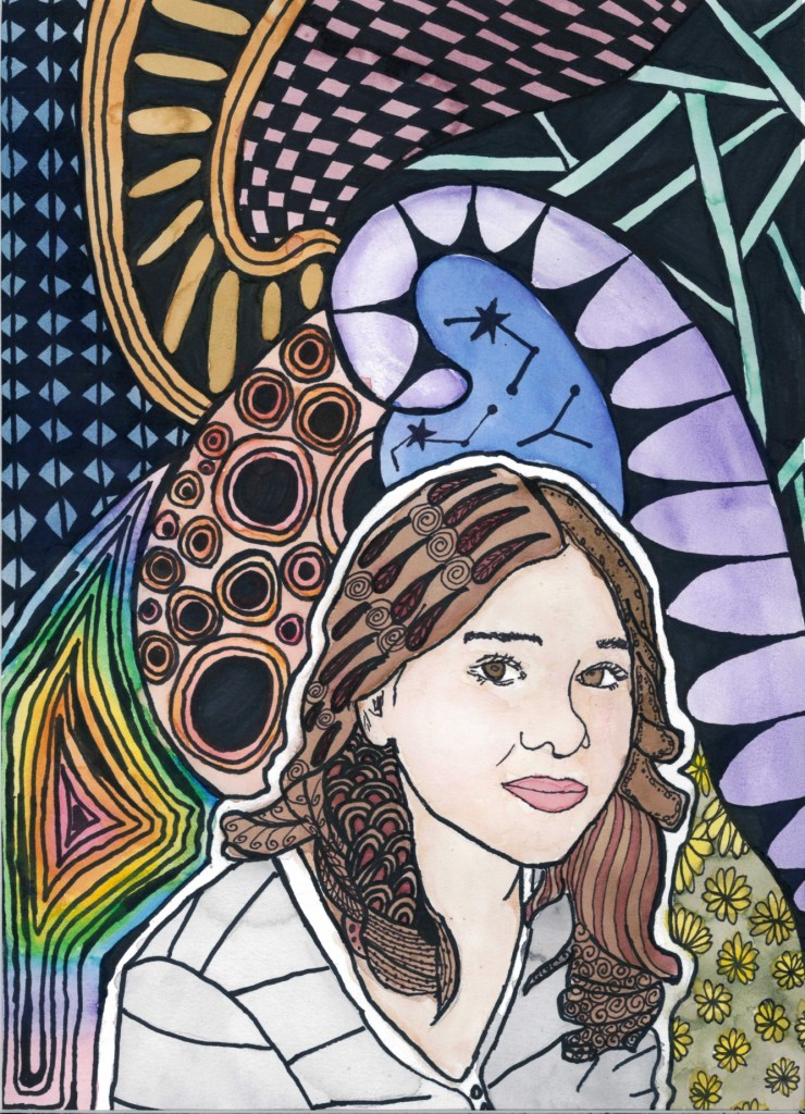 "Untitled", Sarah Webster, Ink & Watercolor, 6, FAMS, $20