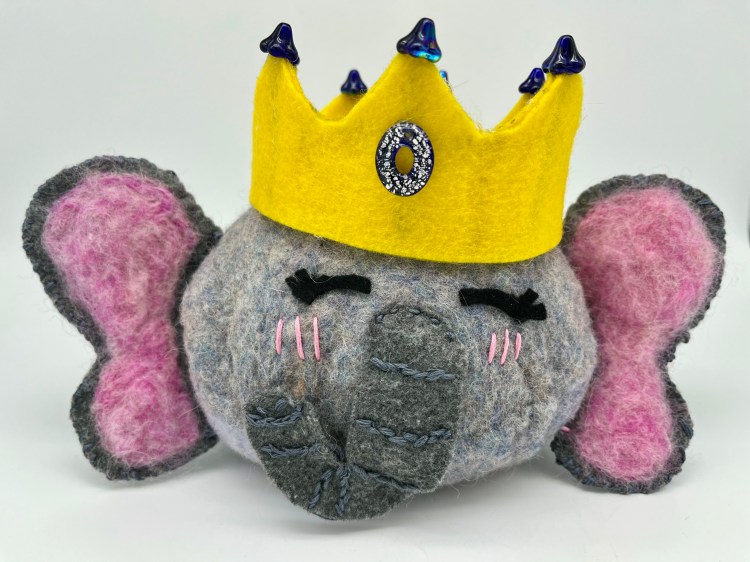 "Ellie the Elephant", Tempe Naber, Mixed Media, 8, FAMS, $50