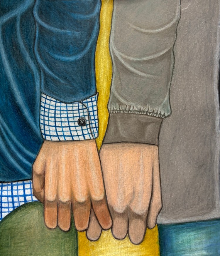 "Holding" Alex Squires, Colored Pencil, 12, FAHS, $150.00