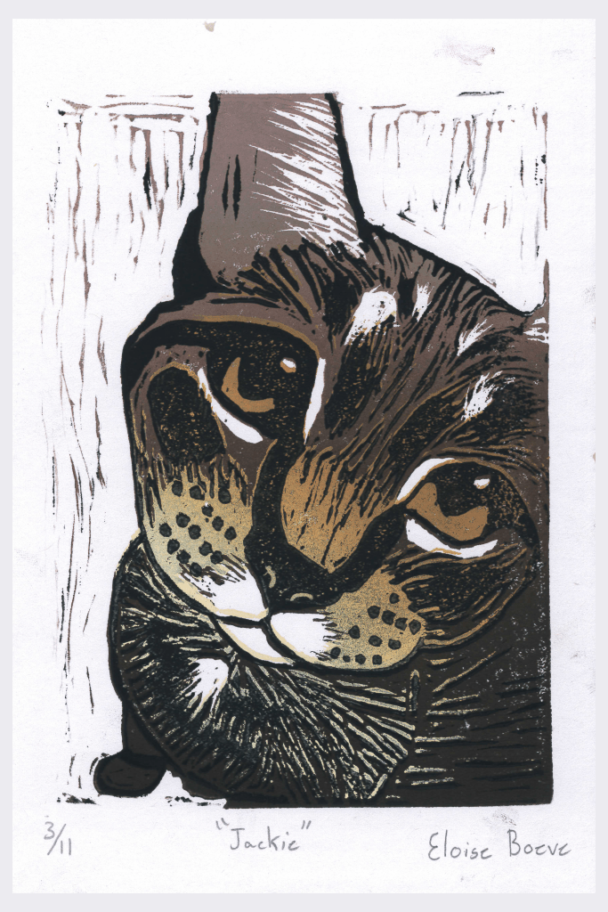 "Jackie", Eloise Boeve, Ink on Paper, 8, FAMS, $35
