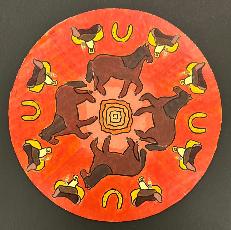 "Riding in Circles", Greta Dunham, Acrylic, 6th, FAMS, NFS